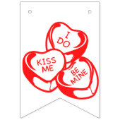 ラブリー バレンタインデー バunting バナー 私のものにキスして (第1の旗)