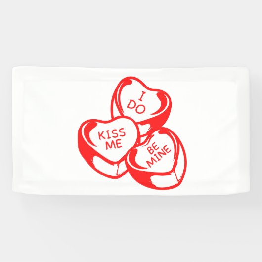 ラブリー バレンタインデー 1.6x3 ビニール バナー 横断幕 (横)