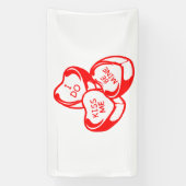 ラブリー バレンタインデー 1.6x3 ビニール バナー 横断幕 (縦)