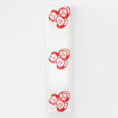 ラブリー バレンタインデー 2.5x10 ビニール バナー 横断幕 (縦)