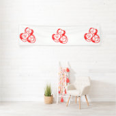 ラブリー バレンタインデー 2.5x10 ビニール バナー 横断幕 (インサイチュ)