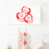 ラブリー バレンタインデー 3x5 ビニール バナー 私のものにキスして 横断幕 (インサイチュ)