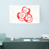 ラブリー バレンタインデー 3x5 ビニール バナー 私のものにキスして 横断幕 (トレードショー)