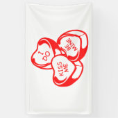 ラブリー バレンタインデー 3x5 ビニール バナー 私のものにキスして 横断幕 (縦)