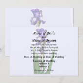 ラブリー パープル アイリス 招待状 (正面/裏面)