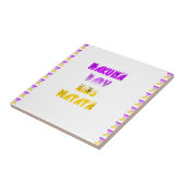 ラブリー パープル イエロー ハクナマタタ ベイビー キッズ G タイル (側面)