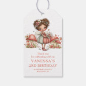 ラブリー・フェアリー 6歳の誕生日 ピンクの花 ギフトタグ (裏面)