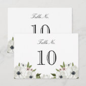 ラブリー フラワーテーブルナンバーカード 招待状 (正面/裏面)