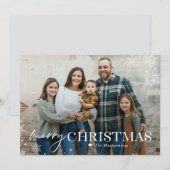 ラブリー フロスト メリー クリスマス フォト カード (正面/裏面)