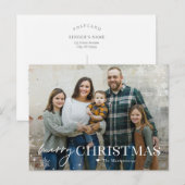 ラブリー フロスト メリー クリスマス フォト カード (正面/裏面)