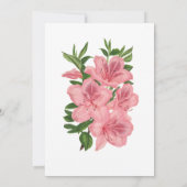 ラブリー ペイント ハイビスカス ウェディング 招待状 (裏面)