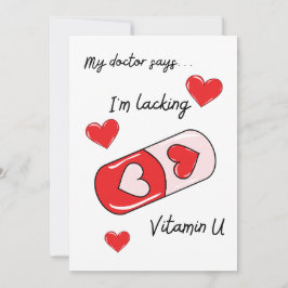 ラブリー・ラブ・ピル・バレンタインデーカード - 編集可能 招待状