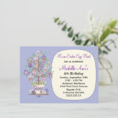 ラブリー ラベンダー イースター エッグ ハント 招待状 (スタンド正面)