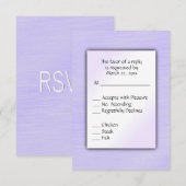 ラブリー ラベンダー メニュー選択 ウェディング RSVP (正面/裏面)