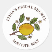 ラブリー レモンズ ブライダル シャワー ラスティック カスタム ラウンドシール (正面)