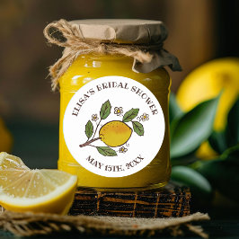 ラブリー レモンズ ブライダル シャワー ラスティック カスタム ラウンドシール