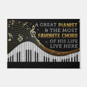ラブリーAピア素晴らしニストドアマット、ピアノ演奏者の贈り物 ドアマット (正面)