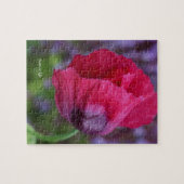 ラブリーPInk&パープルポピー花 ジグソーパズル (横)