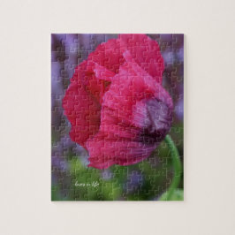ラブリーPInk&パープルポピー花 ジグソーパズル