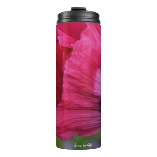 ラブリーPInk&パープルポピー花 タンブラー (正面)