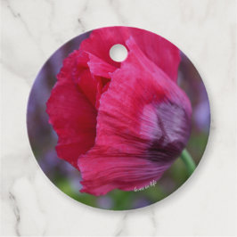 ラブリーPInk&パープルポピー花 フェイバータグ