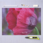 ラブリーPInk&パープルポピー花 薄葉紙 (クラフト)