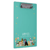 ラブルハッピーペットファミリーペットケア&グルーミングティール(緑がかった色) クリップボード (右)