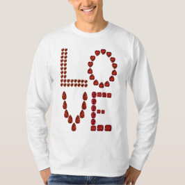 ラブルビージェムストーンレタリング Tシャツ