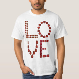 ラブルビージェムストーンレタリング Tシャツ