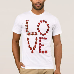 ラブルビージェムストーンレタリング Tシャツ