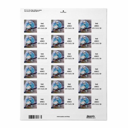 ラブル差出人住所 ラベル (フルシート)