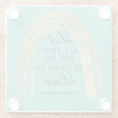 ラブレインボーで行われる金ゴールド ガラスコースター (裏面)