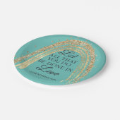 ラブレインボーで行われる金ゴールド ペーパープレート (アングル)