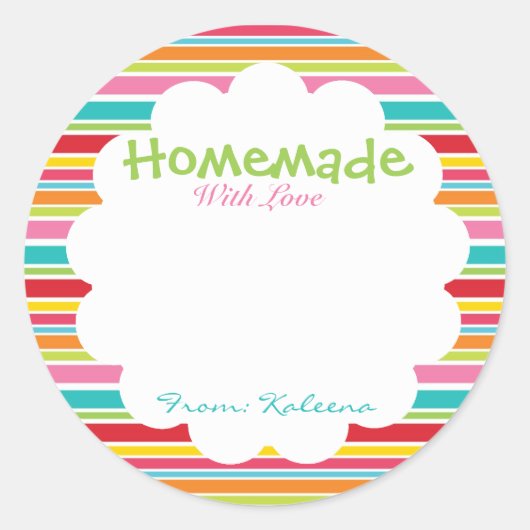 ラブレインボーの手作り ラウンドシール (正面)