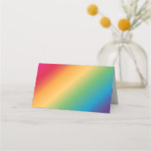 ラブレインボーカラー結婚ハート プレイスカード (裏面)
