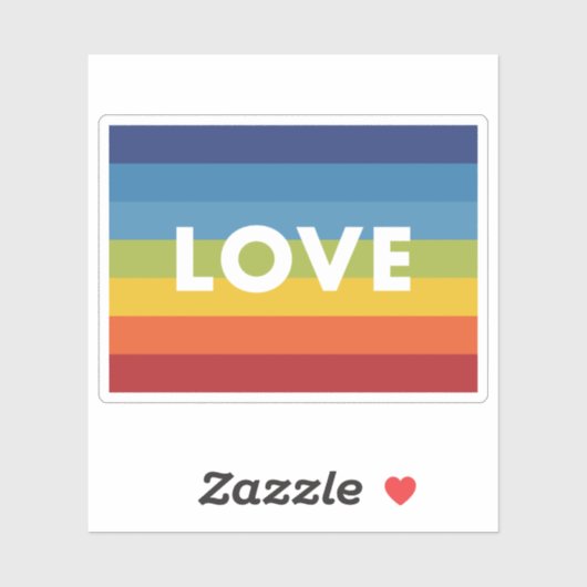 ラブレインボー国旗 シール (シート)