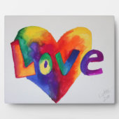 ラブレインボー絵画ハートの詩プラーク フォトプラーク (正面)