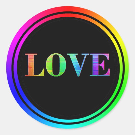 ラブレインボーLGBTラウンドサークル ラウンドシール (正面)