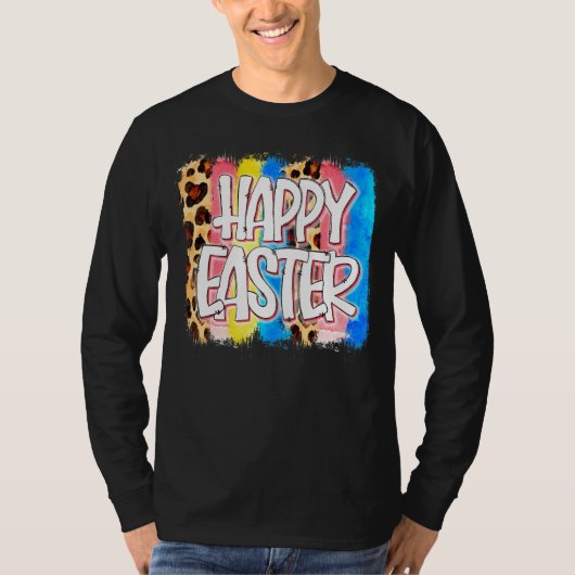 ラブレオパードハッピーイースターバニー耳 Tシャツ (正面)