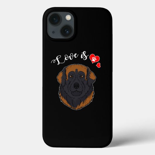 ラブレオンバーガー犬のオーナーポーハートギフト Case-Mate iPhoneケース (裏面)