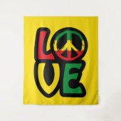 ラブレゲエ音楽の平和のシンボル、壁のタペストリー タペストリー (正面)