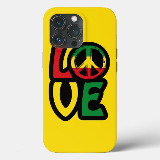 ラブレゲエ音楽ピースシンボル、レゲエ Case-Mate iPhoneケース (裏面)