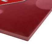 ラブレタリング赤いハート カッティングボード (角)