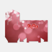 ラブレタリング赤いハート フェイバーボックス (折り畳みなし)