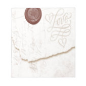 ラブレターのメモ帳 ノートパッド (正面)