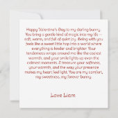 ラブレターをくれるウサギ カード (裏面)