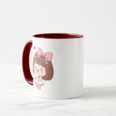 ラブレターを持つかわいい女の子 マグカップ (正面左)