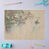 ラブレターウィズハイビスカスデコパージュ |ティッシュペーパー 薄葉紙 (クラフト)