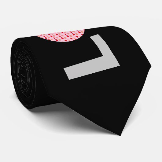 ラブレターキャラクターミニレッドピンクハートネックタイ ネクタイ (ロール)