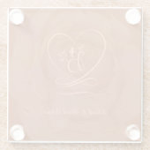 ラブレターデザイン ガラスコースター (裏面)